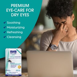Dr. Fischer Daily hygienic & hydrating eyelid wipes- Complementary aid for dry eye syndrome & cleanse the eye area of ocular secretions. Moisture enriched to effectively clean & moisturize (30 Wipes)