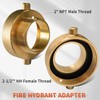 Brass Fire Hydrant Adapter 2-1/2" NST/NH Female x 2" NPT