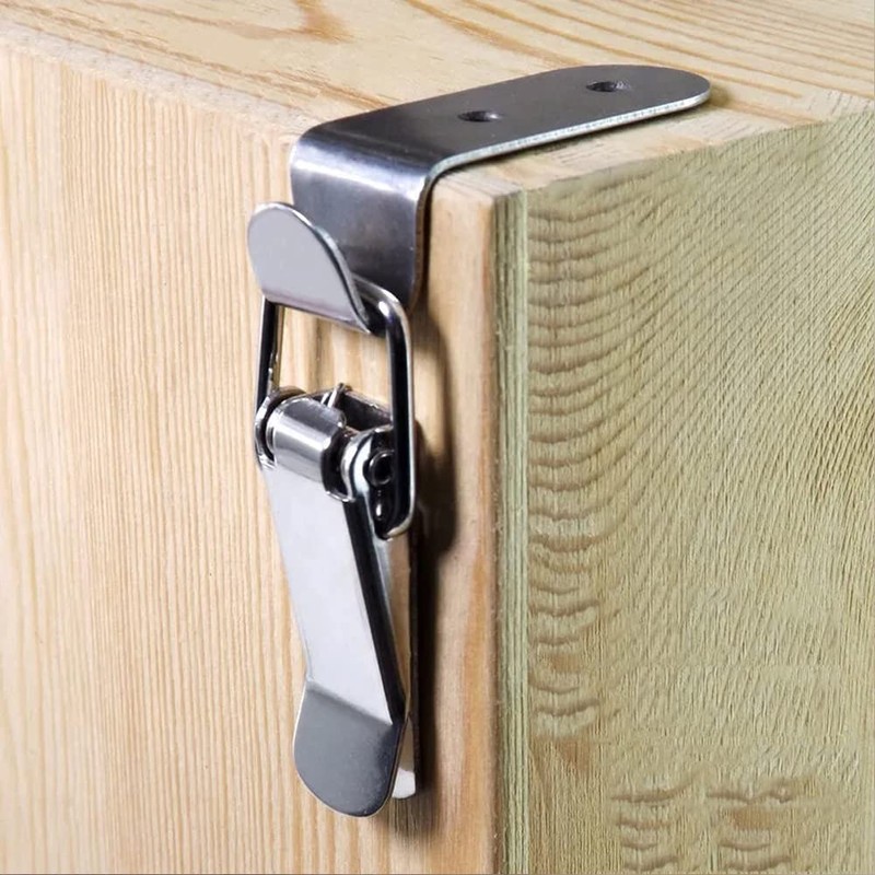FoyaHome Stainless Steel Spring Loaded Toggle Lock Clasp Buckle Latch