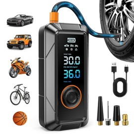 Portable Tire Inflator with Digital Pressure Gauge