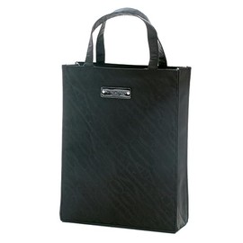 Future 000410-0002-02 Magazine Tote Bag (Zipper, Bottom Plate, Inner Pockets), Fits A4 Size Ladies' Tote Bag (Black)