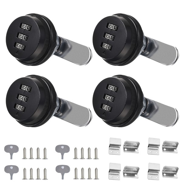 Mogokoyo Pack of 4 3-Digit Code Mailbox Lock Combination Lock