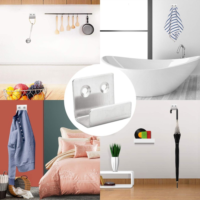 YEYIT Towel Hooks Wall Hooks 6 Pieces Hooks Stainless Steel
