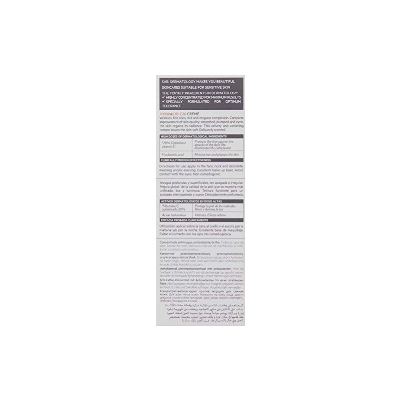 SVR Hydracid Crema C20 Anti-Arrugas para Cualquier Tipo de Piel