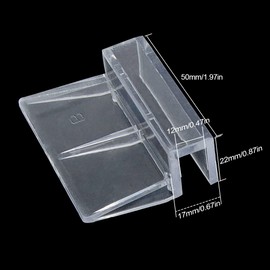 Saim Acrylic Aquarium Cover Clip Fish Tank Glass Cover Clip Support Holder Universal Lid Clips for Rimless Aquariums (12mm)