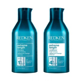 Redken Care Set for Long and Strong Hair, Anti Hair Breakage, with Biotin, Extreme Length 300 ml & Conditioner 300 ml
