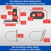 Bicycle Trailer Coupler, 2 Sets, Black, with Safety Splint, Suitable