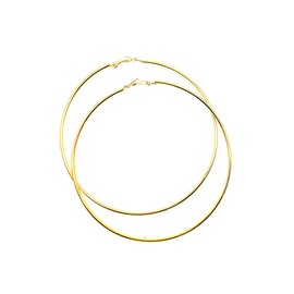 80mm Large Basketball Hula Hoop Earrings for Women Men - Big Thin Hoop Earrings (Gold, 80)