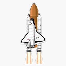 Space Shuttle Challenger - NASA Rocket Science Apparel and Gifts Sticker Bumper Sticker Vinyl Decal 5"