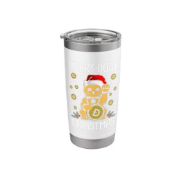 Funny Dogecoin Crypto HODL Doge Coin Christmas Stainless Steel Insulated Tumbler