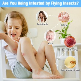 Pestvanish Flying Insect Trap Refill Kit - 6 PCS Yellow Sticky Glue Cards for Indoor Plug-in Fly Trap, Non-Toxic & Strong Adhesion Gnat Killer Fruit Fly Trap, Ideal for Flies, Moths & Other Insects