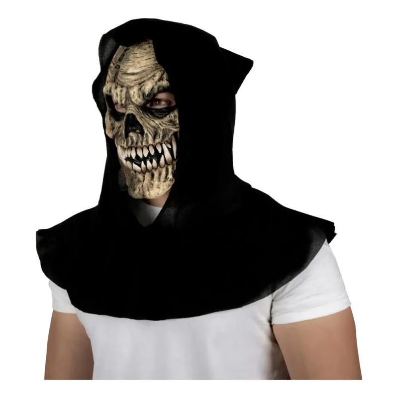 Máscara Calavera Cráneo Muerte Parca Terror Halloween Ocre Skull Grim