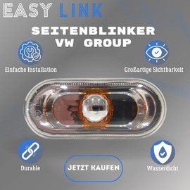 Easy Link Side Indicator Yellow Indicator Indicator Light Compatible with Seat Ibiza Cordoba Leon Altea Mii Toledo Arosa Exeo Compatible with Skoda Citigo VW UP 6L0949117A 1J0949117 3B0949117B