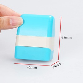 Identity Protection Roller Stamps, 2 PCS Identity Prevention Theft Stamp Wide Rolling Security Stamp for Privacy Protection, ID Blockout and Address Blocker (Yellow and Blue)