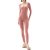 PUMIEY Women's Jumpsuit Long Sleeve Bodycon Unitard Workout Romper Leggings
