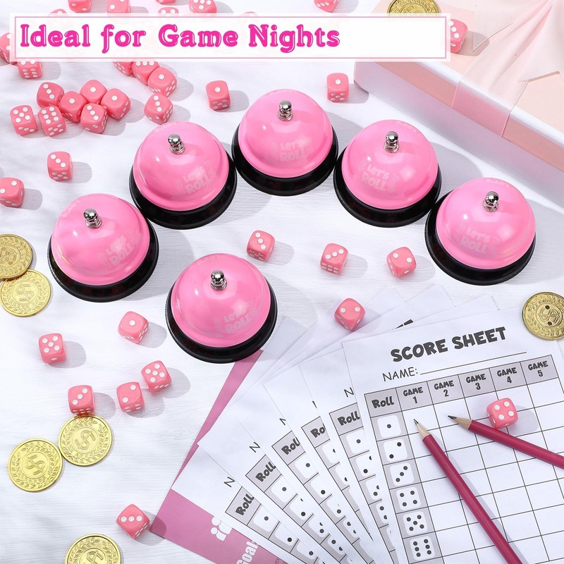 RoundFunny 6 Sets Dice Game Kit Party Supplies up to