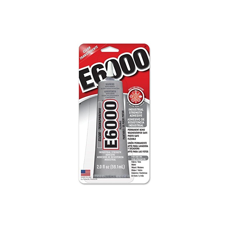 E-6000 Industrial Strenght Glue Adhesive 2.0 Oz. Permanent Bond Multi