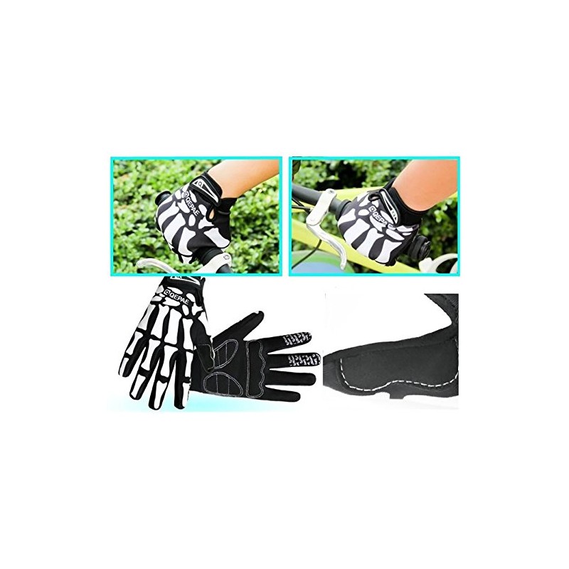 TKS TKS-QEP01-M Skeleton Gloves, Windproof, Cold Protection, For Motorcycles, Bicycles,