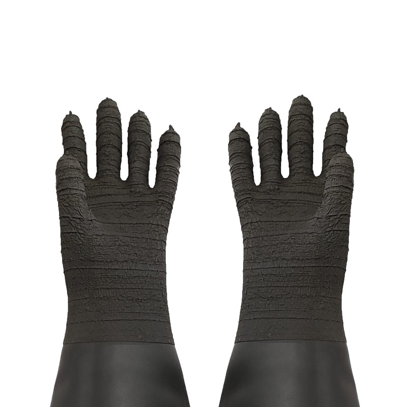 HOLDWIN Heavy Duty Sandblasting Gloves 24.8" Rubber Gloves for Sandblaster