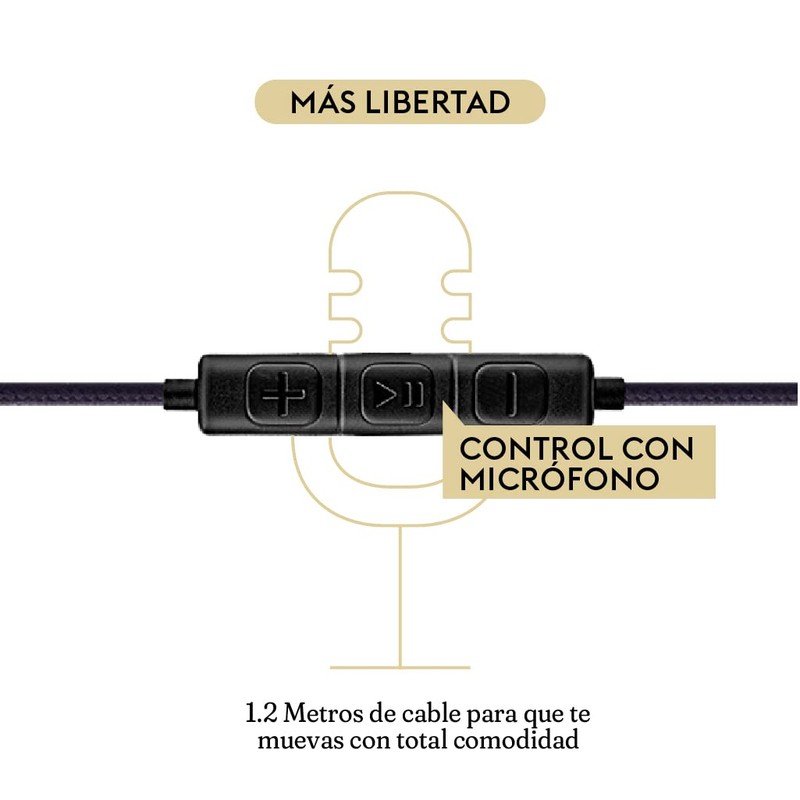 Hune Audífonos Manos Libres Haya Sustentable con Micrófono (Roca)