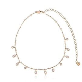 Ettika Choker Necklace For Women. Choker Necklace. Bezel Crystal 18K Gold Plated Necklace. Gifts for Women