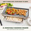 GreenPan Advanced 10.5”x 20” Electric Griddle with Warming Drawer, Healthy