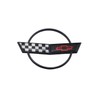 1Pc C4 Corvette Front Nose Hood Emblem 3D Badge Cross