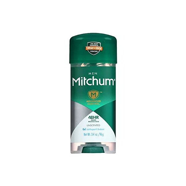 Mitchum Advanced Anti-Perspirant & Deodorant For Men, Gel, Unscented, 3.4-Ounce