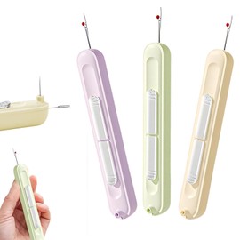 3pcs Needle Threaders, 2 in 1 Needle Threader Seam Ripper, Dual-Head Sewing Tool for Easy Threading and Stitch Removal, Compact Design for Home and Travel Sewing Projects