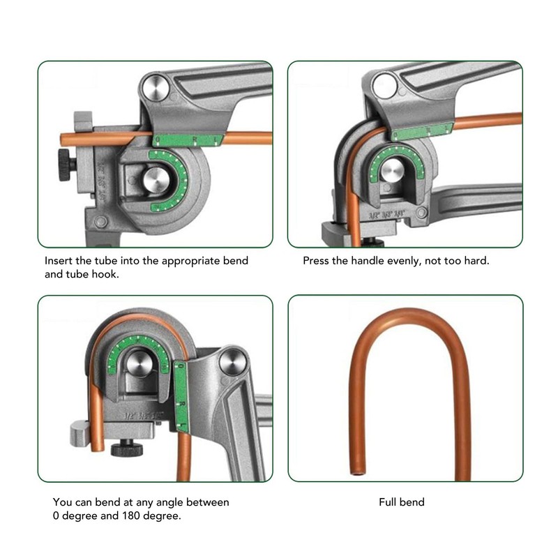 Bewinner 3-In-1 Tubing Bender - 180° 1/4in 5/16in Tube Bender,