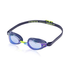Speedo anteojos de natación Unisex para Adultos, Socket 2.0, Peacoat/Smoke/Blue Mirrored