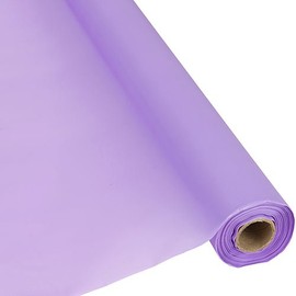 Schorin Plastic Party Banquet Table Cover Roll - 300 ft. x 40 in. - Disposable Tablecloth (Lavender)