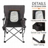 PORTAL Outdoor Quad Folding Camping Chair with Cup Holder Pocket