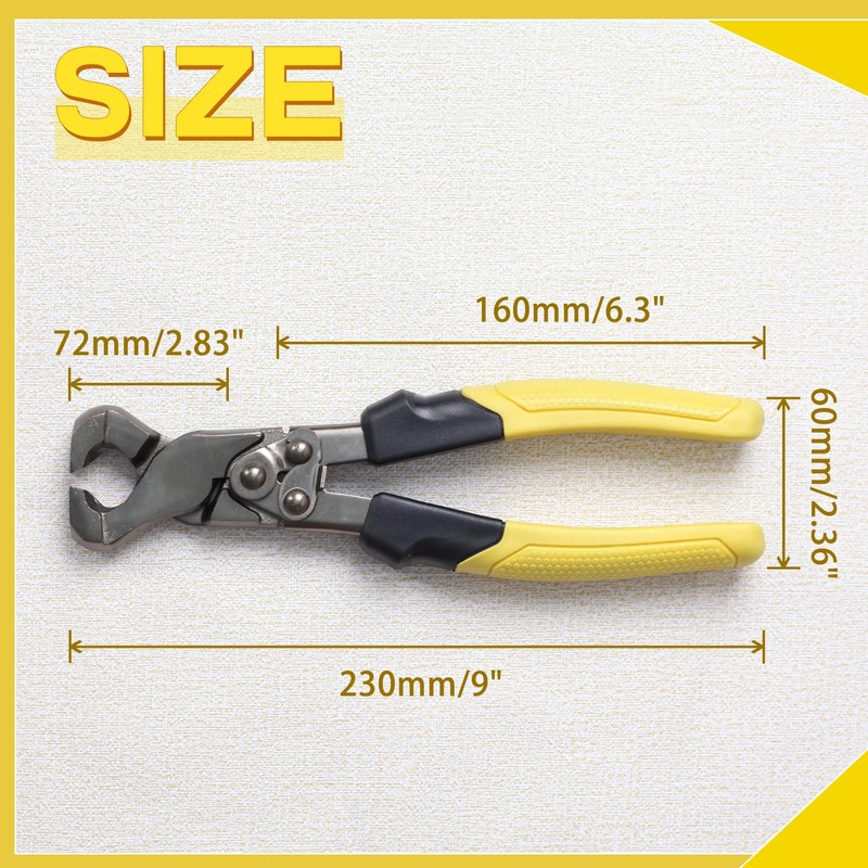 SPEEDWOX 9 Inch Compound Tile Nippers Tile Cutting Pliers Cutter