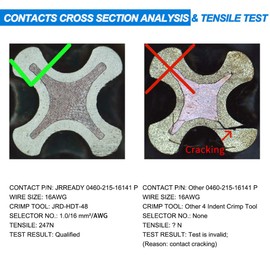 JRready ST6120 DT Connector Terminal Kit Contact Size 16, Male Pins 0460-215-16141/Female Sockets 0462-209-16141 Solid Contacts Wire Gauge 14-20 AWG, 30 Pairs
