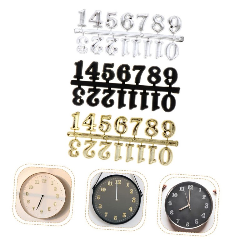 Mipcase 3 Sets Digital Clock Numbers Sturdy Replacement Numerals for