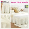 RIMELA Bed Skirt King Size Ivory 18 Inch Drop, Wrap