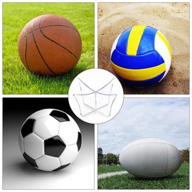 UngVeil 2 Pcs Transparent Ball Support Base Stand Basketball Holder Display Football Display Stand for Football Basketball Volleyball and Other Ball Games