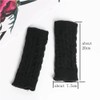 FGFD&OU Fingerless Gloves for Women, Knitted Half Finger Gloves, Short