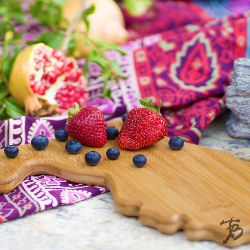 Totally Bamboo Florida State Shaped Serving & Cutting Board, Natural