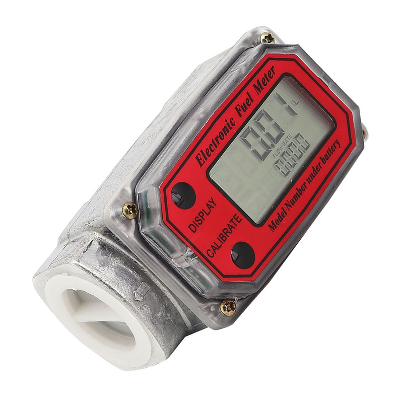 Mini Digital Turbine Flowmeter Diesel Fuel Flow Meter 10‑200L 1"