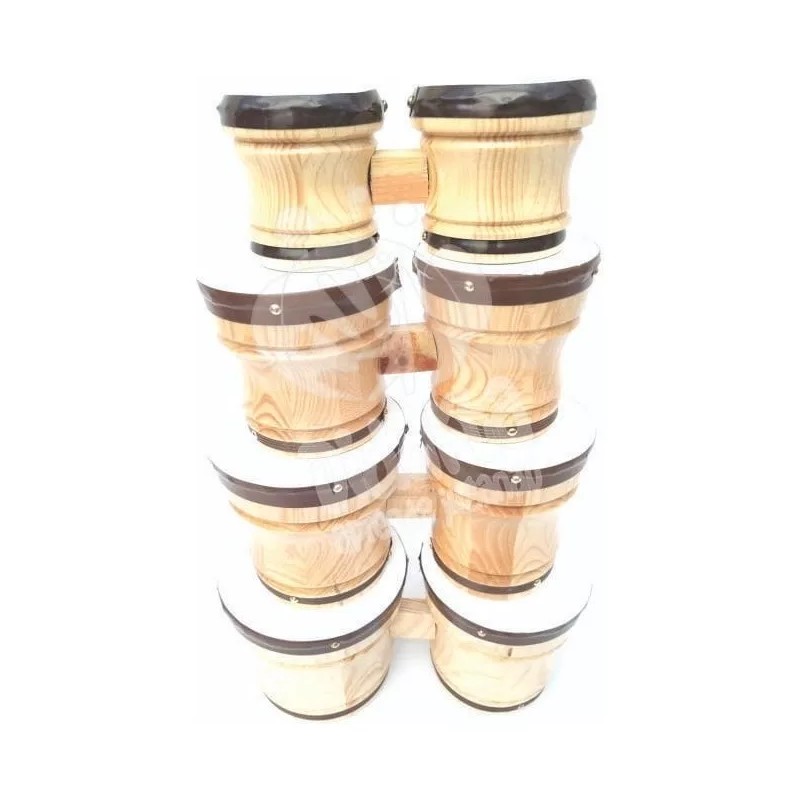 Didakta Bongo Doble De Madera Fino Chico, 24x11cm. Musical