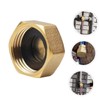 Abaodam 6Pcs Brass Blanking Nut Cap with Rubber Washers Leak