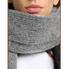 SELECTED FEMME Female Ribbed Scarf, Medium Grey Melange