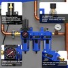 NEWPO 3/8'' NPT Compressed Air Filter Regulator Lubricator Combo Water/Oil