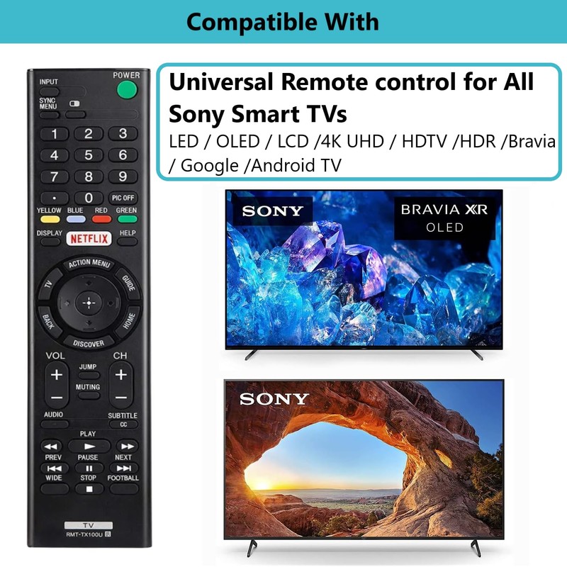 RMT-TX100U Newest Universal TV Remote for All TV and Bravia