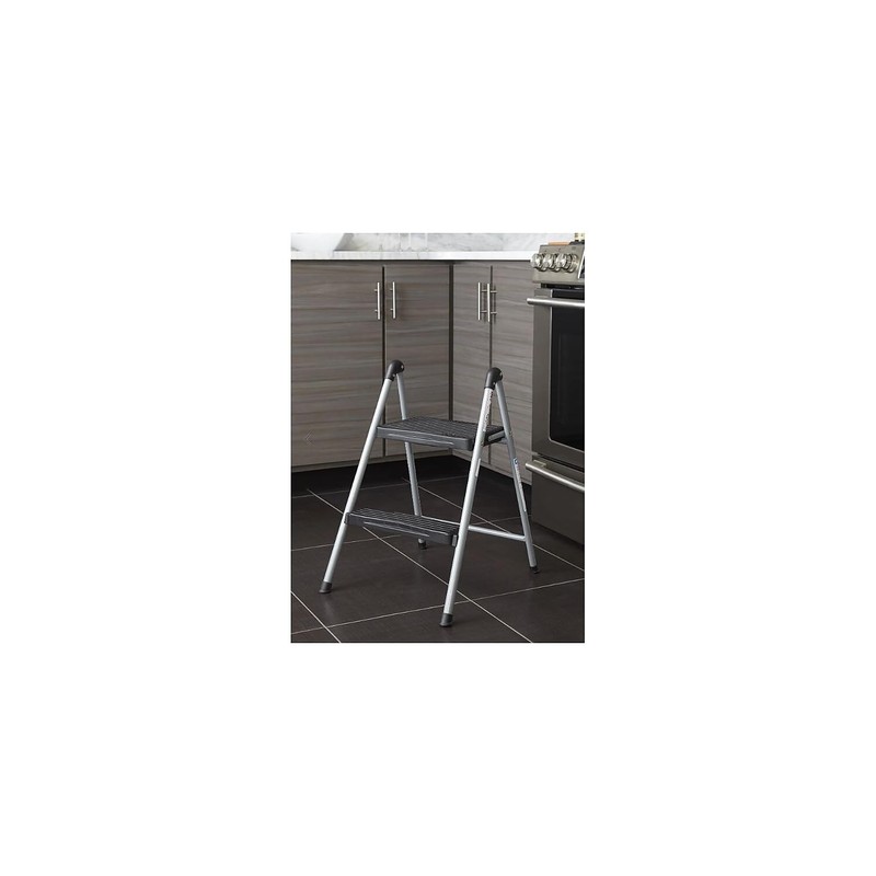 Cosco 11024PBL1E Platinum, Black Folding Step Stool, 2-Step, 200 lb.,