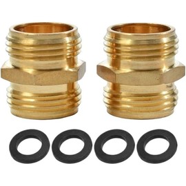 Adaptador de latón para manguera 3/4" macho a macho – Pack 2 EfforPrac
