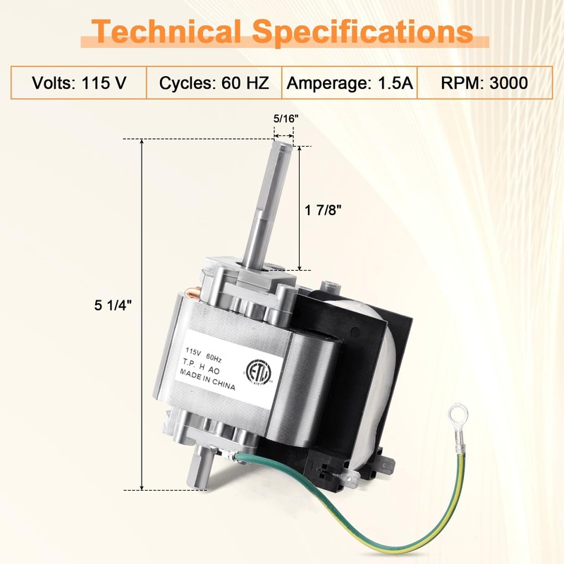 Criditpid 318984-753 HC21ZE117 Draft Inducer Motor Kit for Carrier Furnace,