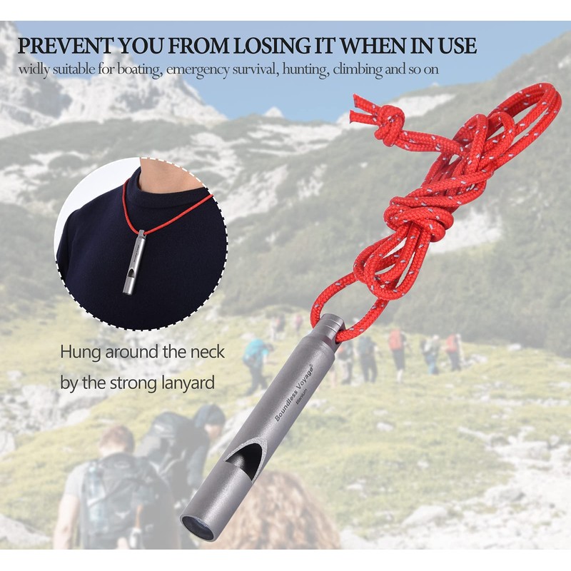 iBasingo Titanium Whistle Outdoor Camping Hiking Hunting Climbing Emergency Survival